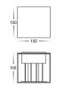 Celes Coastal Polycarbonate Black Square Up & Down Wall Light